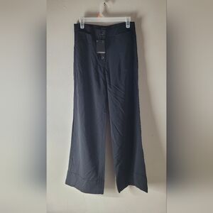 Womens Size 8 Massimo Dutti FULL LENGTH DARTED BLACK TROUSERS